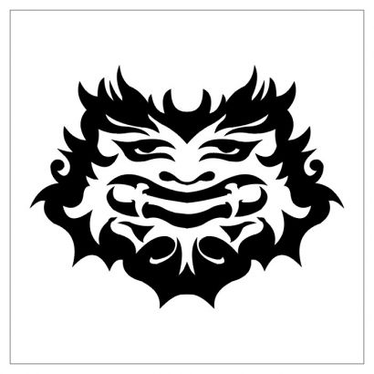 Tribal Mask Image Tattoo